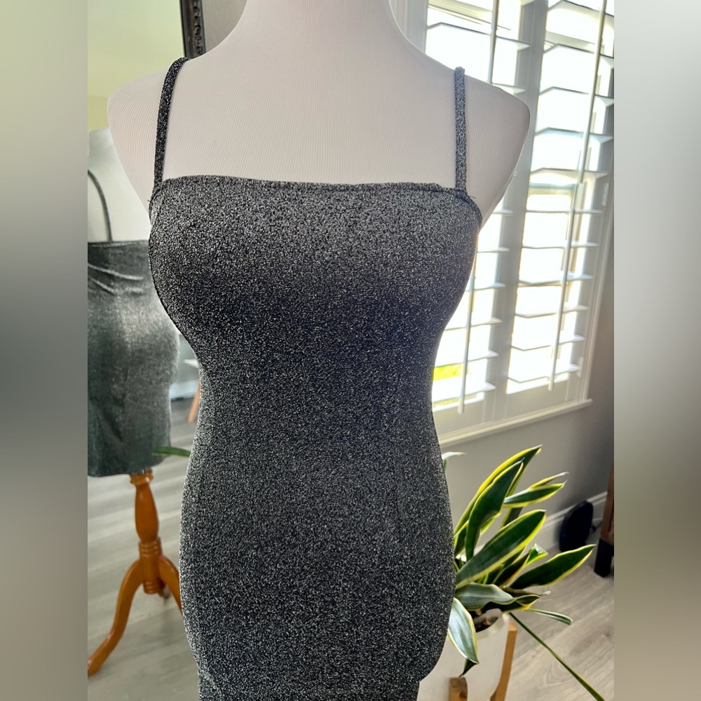Forever 21 silver sparkly mini dress